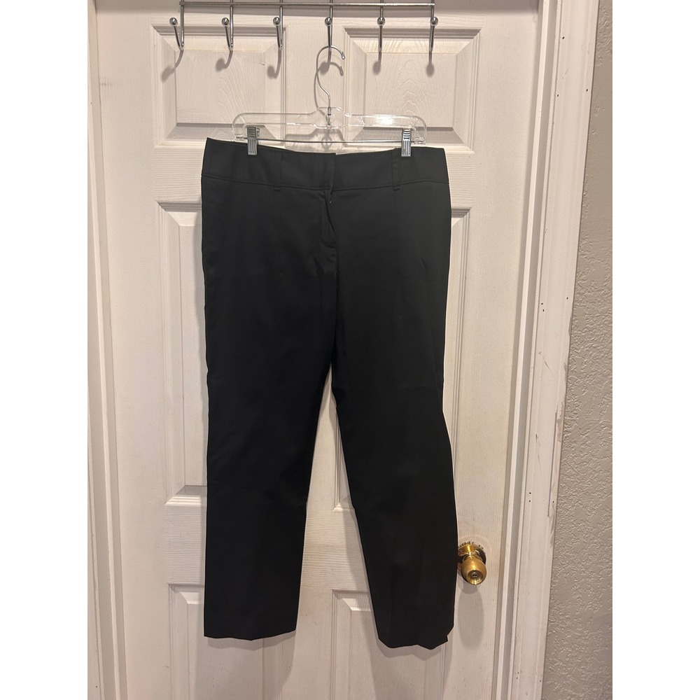 Ann Taylor Lindsay Stretch Black Straight Leg Dress Pants Trousers Womens 12